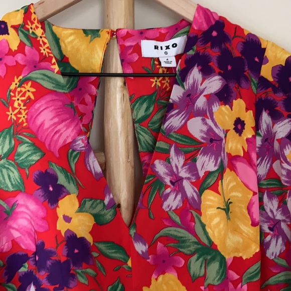 4 Rixo for Target Pink Floral Open Back Dress - Picture 8 of 9